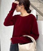 【チャオパニックティピー/CIAOPANIC TYPY】の【WEB限定】シアーフロッキーベロア見えメロートップス バーガンディー|ID: prp329100004653039 ipo3291000000033942148