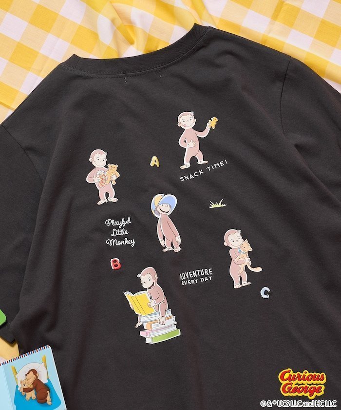 【フリークスストア/FREAK'S STORE】の「おさるのジョージ」 バックプリントTシャツ インテリア・キッズ・メンズ・レディースファッション・服の通販 founy(ファニー) 　ファッション　Fashion　レディースファッション　Fashion for Women　トップス・カットソー　Cut & Sew Tops　シャツ・ブラウス・オフィスカジュアル　Elegant Blouses & Button-Ups　ロングTシャツ・Tシャツ　Longline T-Shirts & Tees　バッグ　Bags　2025年　2025　2025春夏・S/S　Spring/Summer 2025 SS25　キャラクター　Character, Licensed Characters　プリント　Print, Printed Pattern　夏　Summer　S/S・春夏　SS, Spring/Summer, Warm Season　チャコールグレー|ID: prp329100004653281 ipo3291000000033999368
