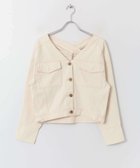 【センスオブプレイス/SENSE OF PLACE by URBAN RESEARCH】のノーカラーショートジャケット 人気、トレンドファッション・服の通販 founy(ファニー) ファッション Fashion レディースファッション Fashion for Women アウター Coat / Outerwear Collection レディースジャケット・軽アウター Jackets おすすめ Recommended / Our Picks ジャケット Jacket, Outerwear チュニック Tunic, Long Top ロング Long, Long-Length 春 Spring thumbnail IVORY|ID: prp329100004653315 ipo3291000000033632791
