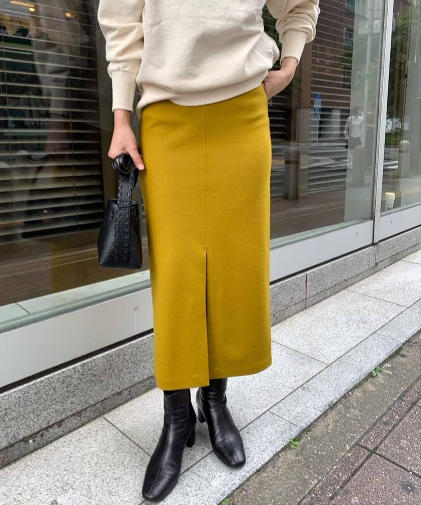 【ジャーナルスタンダード レサージュ/journal standard L'essage】の《追加 》LUMINARY ウールスカート インテリア・キッズ・メンズ・レディースファッション・服の通販 founy(ファニー) 　ファッション　Fashion　レディースファッション　Fashion for Women　スカート　Skirts　2025年　2025　2025-2026秋冬・A/W　Autumn/Winter 2025–26 AW25–26　イエロー|ID: prp329100004653331 ipo3291000000033632981