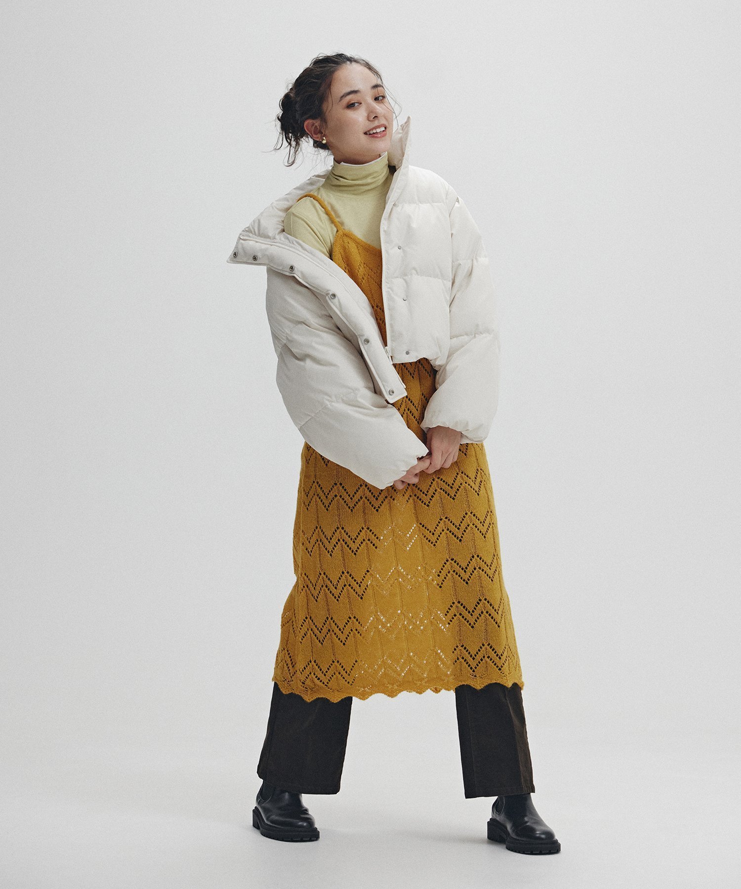 【エヌ ナチュラルビューティーベーシック/N.Natural Beauty basic】の透かし編みニットキャミワンピース 人気、トレンドファッション・服の通販 founy(ファニー) 　ファッション　Fashion　レディースファッション　Fashion for Women　ワンピース　Dresses　キャミソールワンピース　Camisole Dresses　カットソー　Cut and Sewn Top　透かし　Cut-Out, Lacework　 other-1|ID: prp329100004653356 ipo3291000000033633202