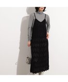 【エヌ ナチュラルビューティーベーシック/N.Natural Beauty basic】の透かし編みニットキャミワンピース ブラック|ID: prp329100004653356 ipo3291000000033633205