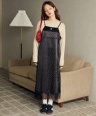 【フリークスストア/FREAK'S STORE】のワンポイント刺繍 裾レース サテン キャミワンピース 限定展開 25AW チャコールグレー|ID: prp329100004653372 ipo3291000000033633340