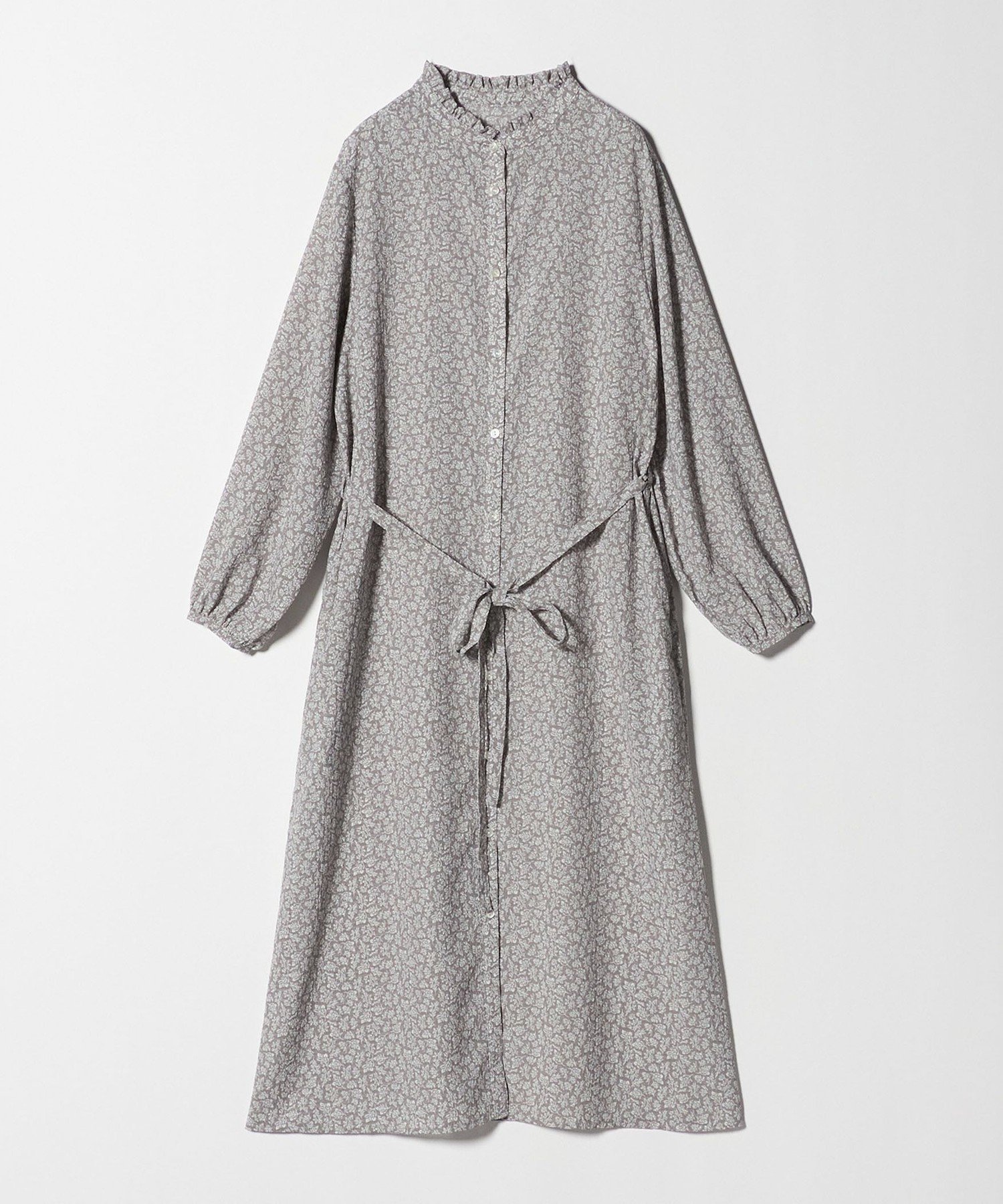 【ユナイテッドアローズ/UNITED ARROWS】のフリルネック シャツワンピース A DAY IN THE LIFE インテリア・キッズ・メンズ・レディースファッション・服の通販 founy(ファニー) 　ファッション　Fashion　レディースファッション　Fashion for Women　ワンピース　Dresses　シャツワンピース / 1枚で着映えコーデ　Shirt Dresses　インナー　Innerwear　秋　Autumn　クラシカル　Classical, Vintage-Inspired　サッカー　Seersucker, Summer Fabric　スリーブ　Sleeve, Long Sleeve / Short Sleeve　トレンド　Trend, Trending Now　定番　Standard, Basic Item　人気　Popular, Best Seller　バランス　Balance, Style Balance　フリル　Frill, Ruffle　プリント　Print, Printed Pattern　ペチコート　Petticoat, Underskirt　ワイド　Wide, Wide Fit　アウトレット　Outlet / Clearance　おすすめ　Recommended / Our Picks　エレガント 上品　Elegant　ビジネス 仕事 通勤　Business / Work / Commuting　MOCA|ID: prp329100004653396 ipo3291000000034633624