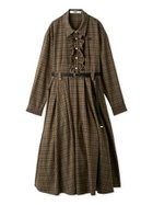 【ファーファー/FURFUR】の【限定サイズ】ベルト付きフリルシャツワンピース BRW[058]|ID: prp329100004653419 ipo3291000000033633727