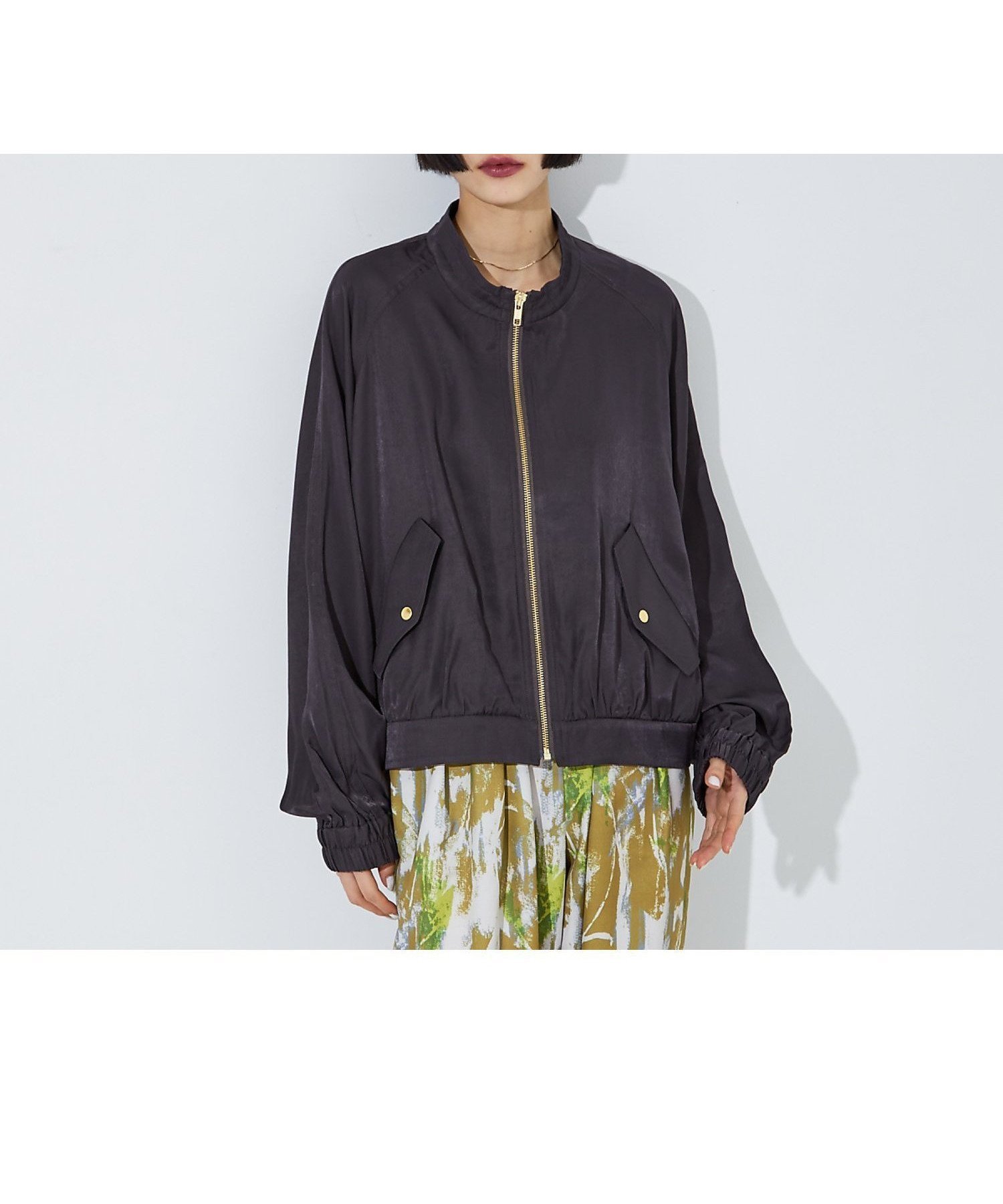【ノミネ/NOMINE】のスタンド ドルマン ブルゾン インテリア・キッズ・メンズ・レディースファッション・服の通販 founy(ファニー) 　ファッション　Fashion　レディースファッション　Fashion for Women　アウター　Coat / Outerwear Collection　ブルゾンジャケット・スポーティアウター　Blouson Jackets　ギャザー　Gathered, Ruffled　スタンド　Stand Collar, Upright Stand　バランス　Balance, Style Balance　ブルゾン　Blouson, Bomber Jacket　夏　Summer　チャコールグレー|ID: prp329100004653424 ipo3291000000033633767