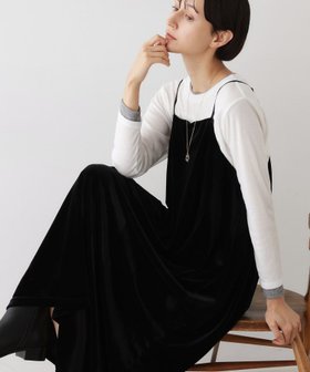 【デッサン/Dessin】の【前後2WAY/洗える】ベロアワンピース 人気、トレンドファッション・服の通販 founy(ファニー) ファッション Fashion レディースファッション Fashion for Women ワンピース Dresses おすすめ Recommended / Our Picks キャミソール Camisole, Spaghetti Strap Top ジャケット Jacket, Outerwear スリーブ Sleeve, Long Sleeve / Short Sleeve ダウン Down, Puffer トレンド Trend, Trending Now ドット Polka Dot, Dot Pattern ベロア Velour, Soft Velvet ポケット Pocket, Pocket Detail ロング Long, Long-Length 別注 Limited Edition, Custom Order 洗える Machine Washable 秋 Autumn |ID:prp329100004653426