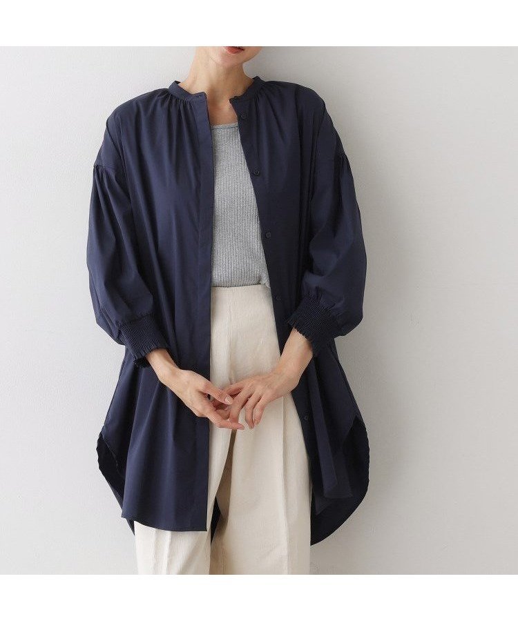 【デッサン/Dessin】のチュニックシャツ インテリア・キッズ・メンズ・レディースファッション・服の通販 founy(ファニー) 　ファッション　Fashion　レディースファッション　Fashion for Women　トップス・カットソー　Cut & Sew Tops　シャツ・ブラウス・オフィスカジュアル　Elegant Blouses & Button-Ups　インナー　Innerwear　カットソー　Cut and Sewn Top　シャーリング　Shirring, Ruched　スリーブ　Sleeve, Long Sleeve / Short Sleeve　タンク　Tank Top, Sleeveless Top　タートルネック　Turtleneck, High Neck　チュニック　Tunic, Long Top　テーパード　Tapered, Tapered Pants　デニム　Denim, Jeans Material　フレア　Flare, Flared　ポケット　Pocket, Pocket Detail　ワイド　Wide, Wide Fit　楽ちん　Easy Fit, Comfortable　羽織　Haori, Light Jacket　軽量　Lightweight, Ultra Light　ネイビー|ID: prp329100004653428 ipo3291000000033633796