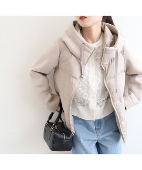 【ルクールブラン/le.coeur blanc】のカットボンディング×スムースタフタショートブルゾン 人気、トレンドファッション・服の通販 founy(ファニー) ファッション Fashion レディースファッション Fashion for Women アウター Coat / Outerwear Collection ブルゾンジャケット・スポーティアウター Blouson Jackets おすすめ Recommended / Our Picks サロペット Overalls, Salopette ショート Short, Short Length フェミニン Feminine, Girly ブルゾン Blouson, Bomber Jacket ボンディング Bonding, Bonded Fabric エレガント 上品 Elegant 人気 Popular, Best Seller 今季 This Season, Current Season |ID:prp329100004653478
