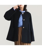 【デミルクス ビームス/Demi-Luxe BEAMS】のソフトメルトン ノーカラーコート 人気、トレンドファッション・服の通販 founy(ファニー) ファッション Fashion レディースファッション Fashion for Women アウター Coat / Outerwear Collection コート・ロングコート・ピーコート Long Coats, Peacoats & More インナー Innerwear タートルネック Turtleneck, High Neck バランス Balance, Style Balance フロント Front, Front Design ボックス Boxy, Box Shape マフラー Scarf, Muffler メタル Metal, Metal Parts メルトン Melton, Heavy Wool リュクス Luxury, Elegant, High-End, Chic おすすめ Recommended / Our Picks |ID:prp329100004653492