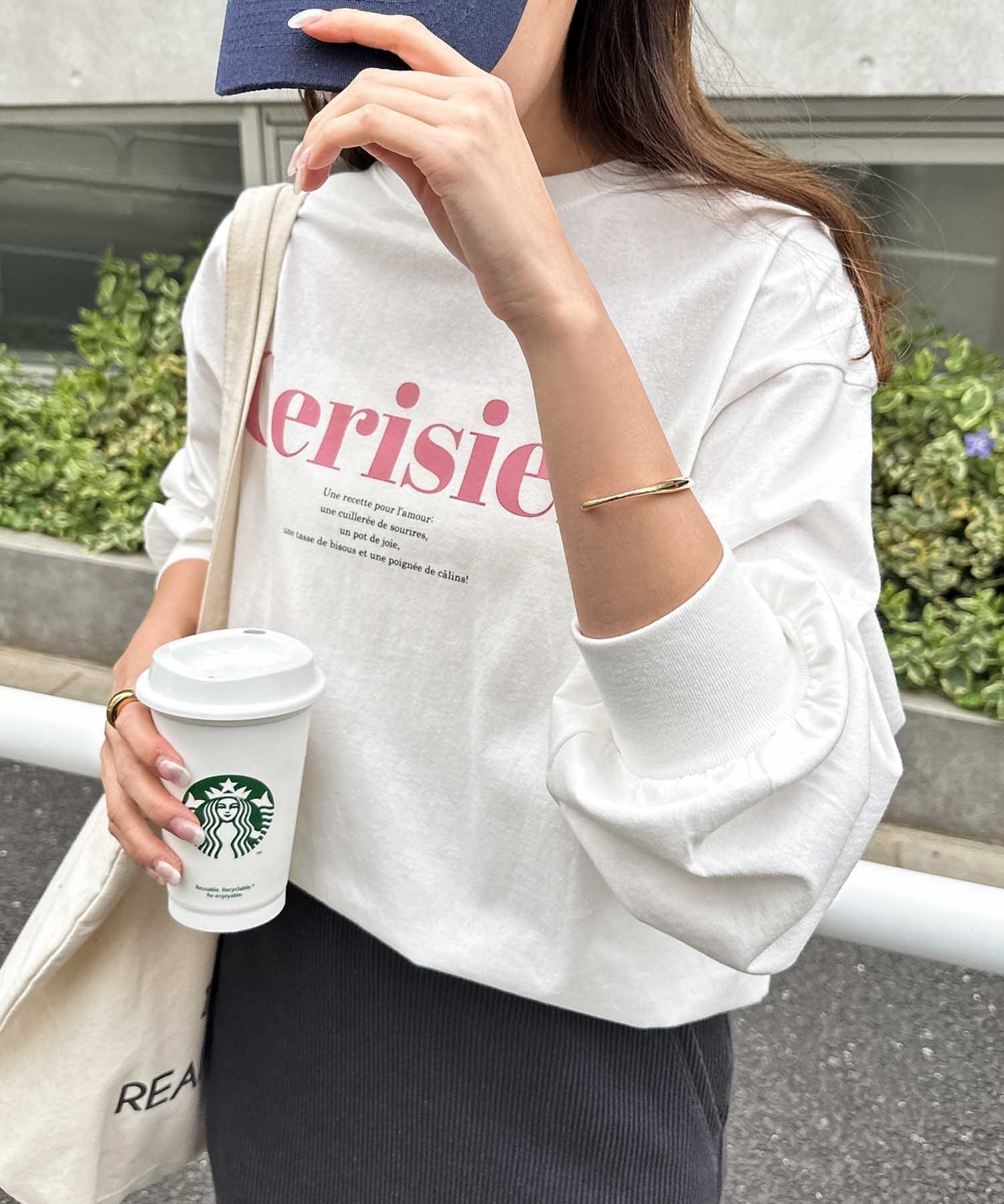 【アンドミー/andme】のコットン天竺フレンチロゴプリント長袖Tシャツ インテリア・キッズ・メンズ・レディースファッション・服の通販 founy(ファニー) 　ファッション　Fashion　レディースファッション　Fashion for Women　トップス・カットソー　Cut & Sew Tops　シャツ・ブラウス・オフィスカジュアル　Elegant Blouses & Button-Ups　ロングTシャツ・Tシャツ　Longline T-Shirts & Tees　おすすめ　Recommended / Our Picks　フレンチ　French, French Style　プリント　Print, Printed Pattern　ベーシック　Basic, Essential　人気　Popular, Best Seller　長袖　Long Sleeve, Full Sleeve　オフホワイト×ピンク|ID: prp329100004653504 ipo3291000000033634602