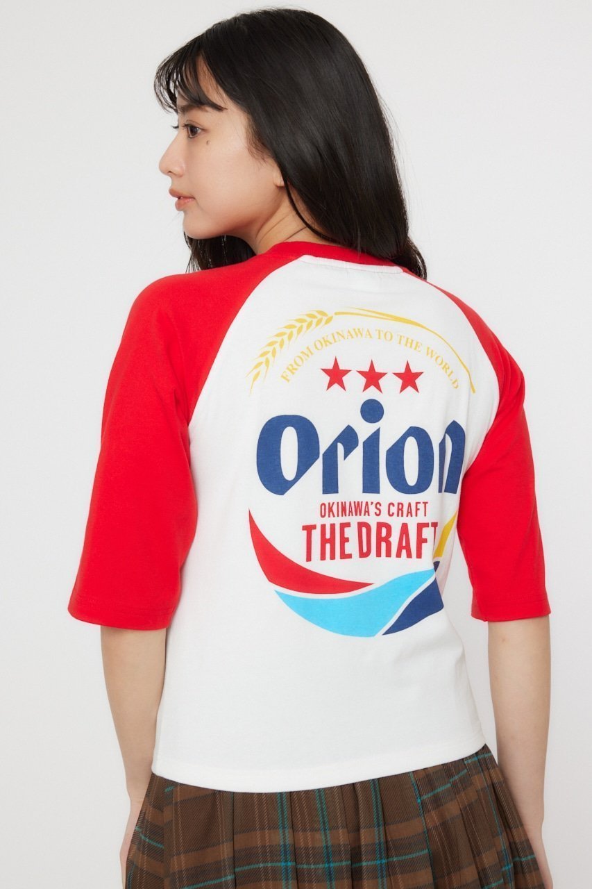 【ロデオクラウンズワイドボウル/RODEO CROWNS WIDE BOWL】の【UNISEX】Orion BeerxRCSラグラン5分トップス インテリア・キッズ・メンズ・レディースファッション・服の通販 founy(ファニー) 　ファッション　Fashion　レディースファッション　Fashion for Women　トップス・カットソー　Cut & Sew Tops　ユニセックス　Unisex, Genderless　クロップド　Cropped, Short Length　トレンド　Trend, Trending Now　プリント　Print, Printed Pattern　ポケット　Pocket, Pocket Detail　RED|ID: prp329100004653520 ipo3291000000033634725