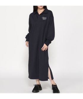 【ラナン/Ranan】のRanan/バックプリントポロ襟裏毛ワンピース 人気、トレンドファッション・服の通販 founy(ファニー) ファッション Fashion レディースファッション Fashion for Women ワンピース Dresses スウェット / スエット Sweatshirt, Sweatwear スキッパー Skipper, Open Collar トレンド Trend, Trending Now プリント Print, Printed Pattern ワンポイント One Point, Statement Accent A/W・秋冬 Autumn/Winter |ID:prp329100004653531