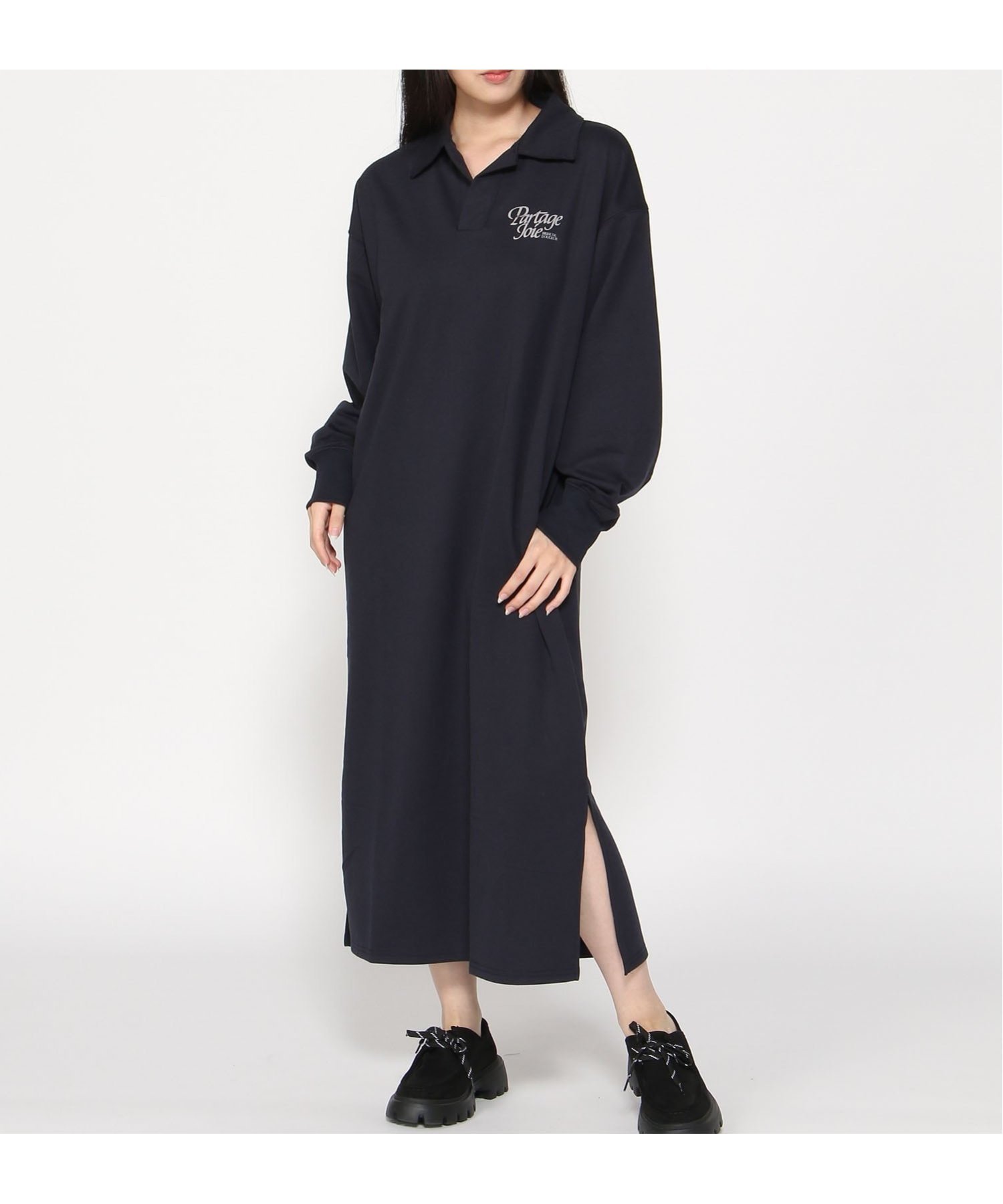 【ラナン/Ranan】のRanan/バックプリントポロ襟裏毛ワンピース 人気、トレンドファッション・服の通販 founy(ファニー) 　ファッション　Fashion　レディースファッション　Fashion for Women　ワンピース　Dresses　スウェット / スエット　Sweatshirt, Sweatwear　スキッパー　Skipper, Open Collar　トレンド　Trend, Trending Now　プリント　Print, Printed Pattern　ワンポイント　One Point, Statement Accent　A/W・秋冬　Autumn/Winter　 other-1|ID: prp329100004653531 ipo3291000000033828836
