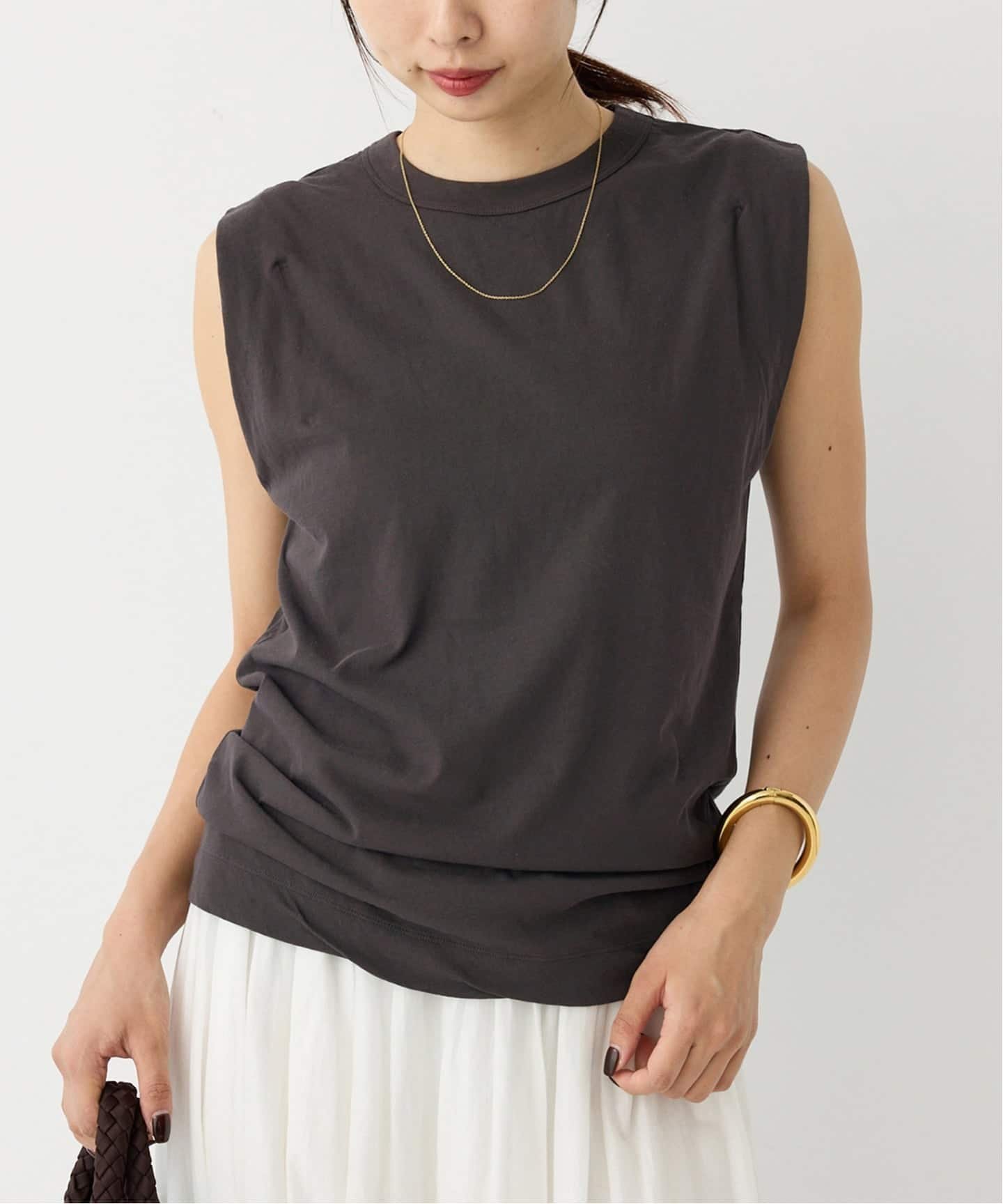 【イエナ/IENA】の《追加》ATON/エイトン FRESCA SINGLE JERSEY ノースリーブ インテリア・キッズ・メンズ・レディースファッション・服の通販 founy(ファニー) 　ファッション　Fashion　レディースファッション　Fashion for Women　トップス・カットソー　Cut & Sew Tops　キャミソール&ノースリーブ　Camisoles & Sleeveless Tops　ノースリーブ　Sleeveless, No-Sleeve　別注　Limited Edition, Custom Order　ブラウン|ID: prp329100004653533 ipo3291000000033634841