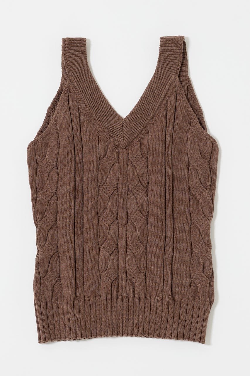 【マウジー/moussy】のCABLE KNIT キャミソール 人気、トレンドファッション・服の通販 founy(ファニー) 　ファッション　Fashion　レディースファッション　Fashion for Women　トップス・カットソー　Cut & Sew Tops　ニット　Knit Tops & Sweaters　キャミソール&ノースリーブ　Camisoles & Sleeveless Tops　おすすめ　Recommended / Our Picks　アメリカン　American Style　キャミソール　Camisole, Spaghetti Strap Top　スリーブ　Sleeve, Long Sleeve / Short Sleeve　デニム　Denim, Jeans Material　バランス　Balance, Style Balance　フィット　Fit, Slim Fit　ロング　Long, Long-Length　ワイド　Wide, Wide Fit　人気　Popular, Best Seller　再入荷　Restock / Back in Stock　A/W・秋冬　Autumn/Winter　 other-1|ID: prp329100004653539 ipo3291000000033634941