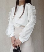 【コーナーズ/CORNERS】の袖オーガンジーフリルプルオーバー 人気、トレンドファッション・服の通販 founy(ファニー) ファッション Fashion レディースファッション Fashion for Women トップス・カットソー Cut & Sew Tops カジュアルプルオーバー・ニットトップス Pullovers & Knit Tops / Casual Pullovers オーガンジー Organza Fabric カットソー Cut and Sewn Top スリーブ Sleeve, Long Sleeve / Short Sleeve デニム Denim, Jeans Material 長袖 Long Sleeve, Full Sleeve パーティ Party, Party Style フェミニン Feminine, Girly フリル Frill, Ruffle ベスト Vest, Waistcoat ポケット Pocket, Pocket Detail おすすめ Recommended / Our Picks セレモニー Ceremony 二次会 After Party thumbnail ホワイト|ID: prp329100004653542 ipo3291000000033634961