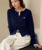 【フリークスストア/FREAK'S STORE】のワンポイント刺繍 レイヤード風 ニットカーデ 限定展開 25AW ネイビー|ID: prp329100004653547 ipo3291000000034666955