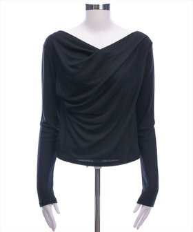 【クリア/clear】のドレープデザイン長袖カットソートップス 人気、トレンドファッション・服の通販 founy(ファニー) ファッション Fashion レディースファッション Fashion for Women トップス・カットソー Cut & Sew Tops カットソー・ベーシックTシャツ Cut-and-Sewn Tops / Stretch Tees & Basics シンプル Simple, Minimal スラックス Slacks, Dress Pants デニム Denim, Jeans Material トレンド Trend, Trending Now ドレープ Drape, Draping Fabric フィット Fit, Slim Fit ミニスカート Mini Skirt, Short Skirt エレガント 上品 Elegant 長袖 Long Sleeve, Full Sleeve |ID:prp329100004653565