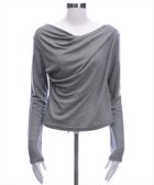 【クリア/clear】のドレープデザイン長袖カットソートップス 人気、トレンドファッション・服の通販 founy(ファニー) ファッション Fashion レディースファッション Fashion for Women トップス・カットソー Cut & Sew Tops カットソー・ベーシックTシャツ Cut-and-Sewn Tops / Stretch Tees & Basics シンプル Simple, Minimal スラックス Slacks, Dress Pants デニム Denim, Jeans Material トレンド Trend, Trending Now ドレープ Drape, Draping Fabric フィット Fit, Slim Fit ミニスカート Mini Skirt, Short Skirt エレガント 上品 Elegant 長袖 Long Sleeve, Full Sleeve thumbnail GY|ID: prp329100004653565 ipo3291000000033635248