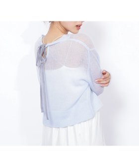 【ジルバイジルスチュアート/JILL by JILLSTUART】のシアーリボンニット 人気、トレンドファッション・服の通販 founy(ファニー) ファッション Fashion レディースファッション Fashion for Women トップス・カットソー Cut & Sew Tops ニット Knit Tops & Sweaters インナー Innerwear シアー Sheer, See-Through デニム Denim, Jeans Material フェミニン Feminine, Girly ベロア Velour, Soft Velvet リボン Ribbon, Bow |ID:prp329100004653574