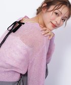 【ジルバイジルスチュアート/JILL by JILLSTUART】のシアーリボンニット 人気、トレンドファッション・服の通販 founy(ファニー) ファッション Fashion レディースファッション Fashion for Women トップス・カットソー Cut & Sew Tops ニット Knit Tops & Sweaters インナー Innerwear シアー Sheer, See-Through デニム Denim, Jeans Material フェミニン Feminine, Girly ベロア Velour, Soft Velvet リボン Ribbon, Bow thumbnail ピンク|ID: prp329100004653574 ipo3291000000033635364