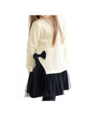 【その他のブランド/Other】のチュール切替えワンピース リボン 編み模様 子供服 キッズ 女の子 Bee アイボリー|ID: prp329100004653654 ipo3291000000034119625