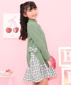 【その他のブランド/Other】のチュール切替えワンピース リボン 編み模様 子供服 キッズ 女の子 Bee ミント×ホワイトチェック|ID: prp329100004653654 ipo3291000000034119630