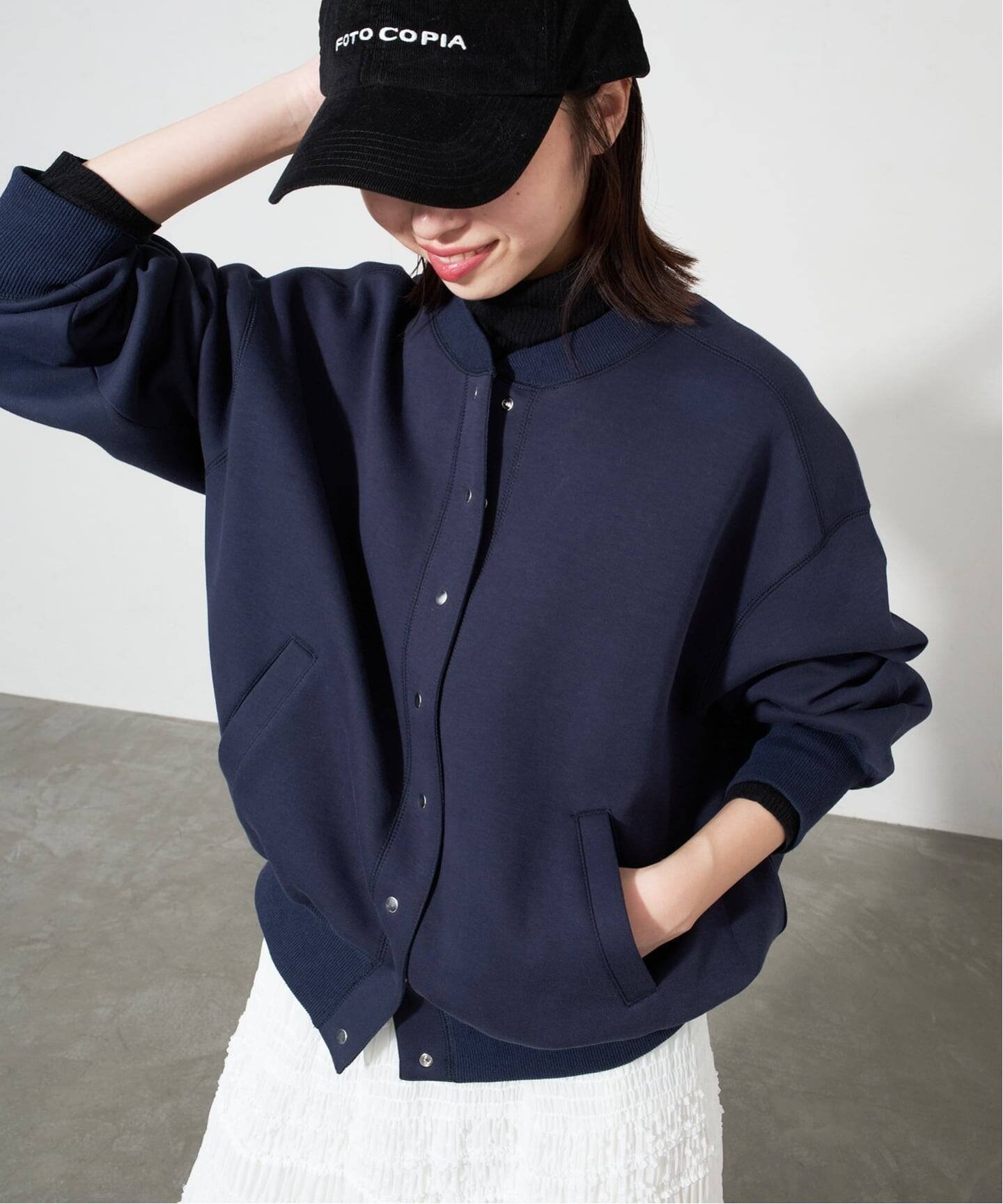【スローブ イエナ/SLOBE IENA】のダンボールクルーネックカーディガン インテリア・キッズ・メンズ・レディースファッション・服の通販 founy(ファニー) 　ファッション　Fashion　レディースファッション　Fashion for Women　トップス・カットソー　Cut & Sew Tops　カーディガン・羽織り　Layered Style Cardigans　ネイビー|ID: prp329100004653674 ipo3291000000033636534