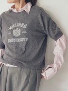 【ミラオーウェン/Mila Owen】のカシミア混ハイケージカレッジモチーフニット 人気、トレンドファッション・服の通販 founy(ファニー) 雑誌掲載アイテム Magazine Picks & Fashion Features ファッション雑誌 Fashion Magazines ストーリィ STORY ファッション Fashion レディースファッション Fashion for Women トップス・カットソー Cut & Sew Tops ニット Knit Tops & Sweaters インナー Innerwear エレガント 上品 Elegant 今季 This Season, Current Season 10月号 October Issue スウェット / スエット Sweatshirt, Sweatwear スリーブ Sleeve, Long Sleeve / Short Sleeve 雑誌 Magazine, Fashion Magazine ハーフ Half, Half-Length ボトム Bottoms, Lower Wear メランジ Melange, Mixed Yarn モチーフ Motif, Design Theme モノトーン Monotone, Black and White thumbnail GRY[006]|ID: prp329100004653692 ipo3291000000033810161