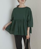 【アーバンリサーチ ドアーズ/URBAN RESEARCH DOORS】のコットンツイル2WAYギャザーブラウス 人気、トレンドファッション・服の通販 founy(ファニー) ファッション Fashion レディースファッション Fashion for Women トップス・カットソー Cut & Sew Tops シャツ・ブラウス・オフィスカジュアル Elegant Blouses & Button-Ups 2025年 2025 2025-2026秋冬・A/W Autumn/Winter 2025–26 AW25–26 冬 Winter / This Winter カーディガン Cardigan, Knitwear ギャザー Gathered, Ruffled ジャケット Jacket, Outerwear チュニック Tunic, Long Top A/W・秋冬 Autumn/Winter thumbnail グリーン|ID: prp329100004653707 ipo3291000000033636975