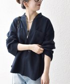 【シップス フォー ウィメン/SHIPS】のSHIPS any 洗濯機可能 フリース ライク ハーフジップ ポケット プルオーバー ネイビー|ID: prp329100004653754 ipo3291000000034780947