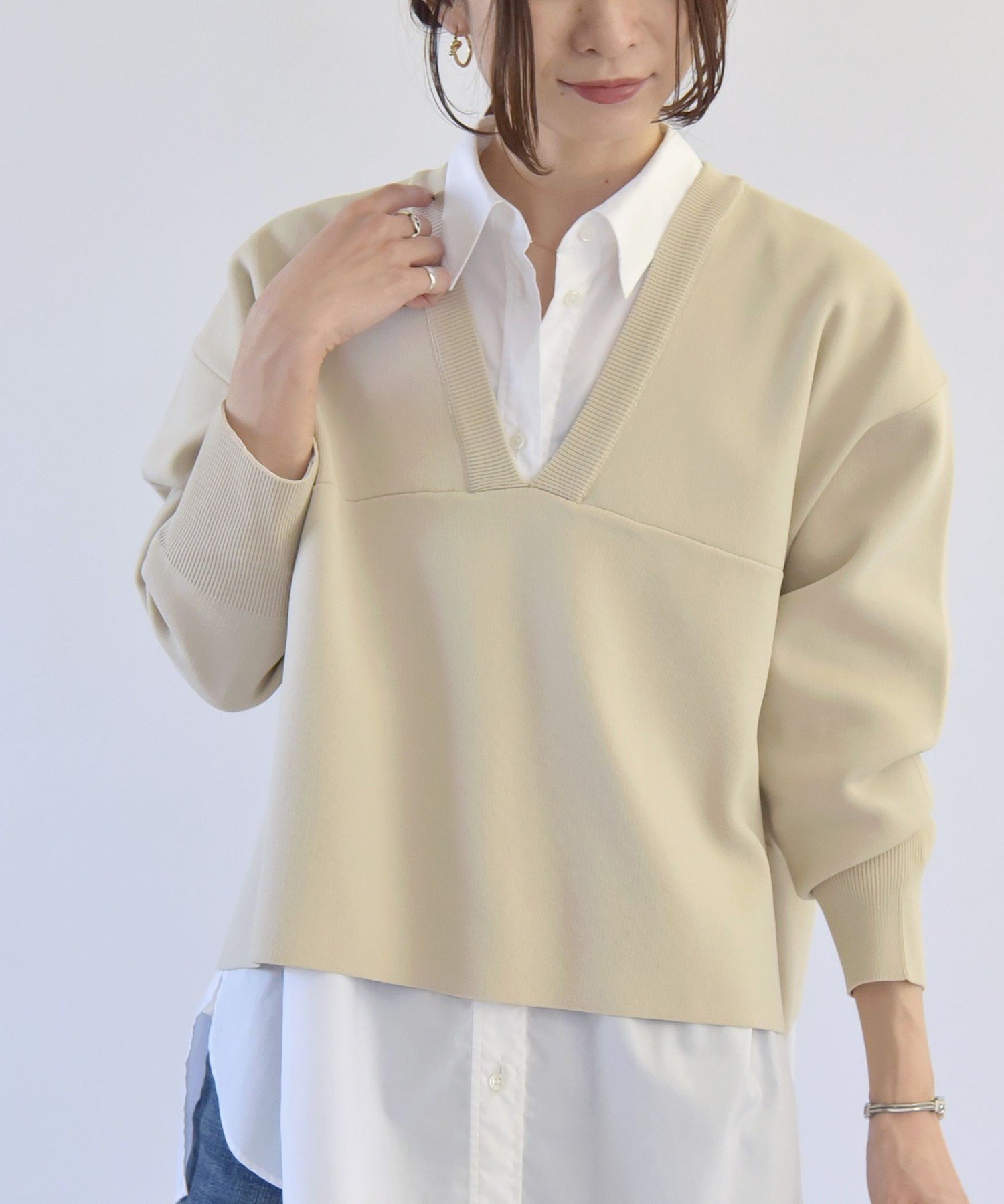 【シップス フォー ウィメン/SHIPS】のquaranciel 洗濯機可能 クロップド Vネック プルオーバー インテリア・キッズ・メンズ・レディースファッション・服の通販 founy(ファニー) 　ファッション　Fashion　レディースファッション　Fashion for Women　トップス・カットソー　Cut & Sew Tops　カジュアルプルオーバー・ニットトップス　Pullovers & Knit Tops / Casual Pullovers　Vネックトップス　V-Neck Tops / V-Cut Neckline Shirts　2023年　2023　2023-2024秋冬・A/W　Autumn/Winter 2023–24 AW23–24　おすすめ　Recommended / Our Picks　クロップド　Cropped, Short Length　タイトスカート　Pencil Skirt, Tight Skirt　デニム　Denim, Jeans Material　ワイド　Wide, Wide Fit　ビジネス 仕事 通勤　Business / Work / Commuting　ホワイト|ID: prp329100004653763 ipo3291000000033637619