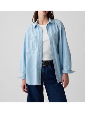 【ギャップ/GAP】のウォッシュウェル シャンブレー デニム ビッグシャツ 人気、トレンドファッション・服の通販 founy(ファニー) ファッション Fashion レディースファッション Fashion for Women トップス・カットソー Cut & Sew Tops シャツ・ブラウス・オフィスカジュアル Elegant Blouses & Button-Ups シャンブレー Chambray, Denim-Like Fabric ストレート Straight, Straight Cut デニム Denim, Jeans Material パッチ Patch, Appliqué ビッグ Big, Oversized フィット Fit, Slim Fit フロント Front, Front Design ポケット Pocket, Pocket Detail 長袖 Long Sleeve, Full Sleeve |ID:prp329100004653775