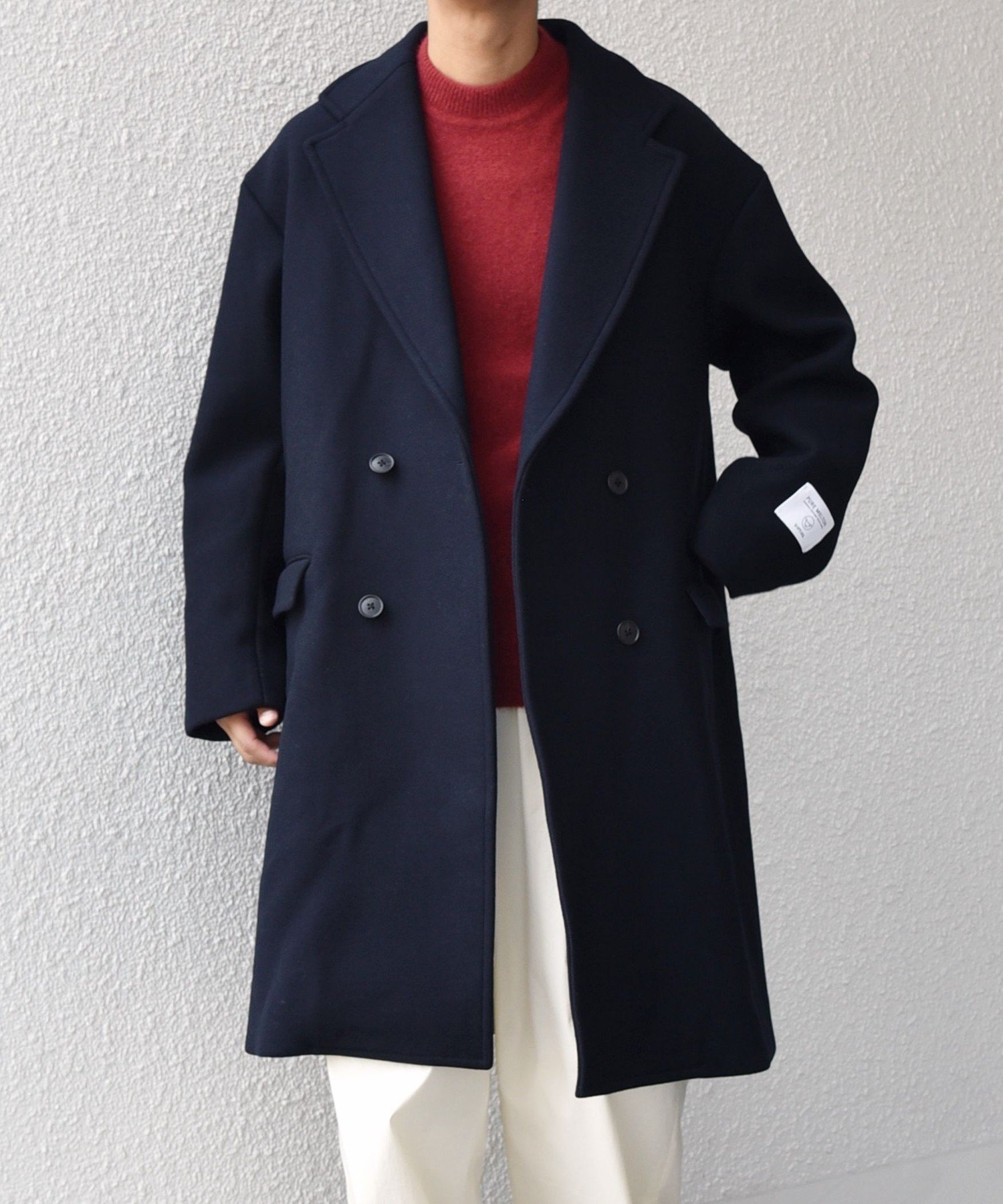 【シップス/SHIPS / MEN】のSHIPS any PURE WOOL MELTON ダブル チェスターコート 25AW インテリア・キッズ・メンズ・レディースファッション・服の通販 founy(ファニー) 　ファッション　Fashion　メンズファッション　Fashion for Men　2025年　2025　2025-2026秋冬・A/W　Autumn/Winter 2025–26 AW25–26　おすすめ　Recommended / Our Picks　ダブル　Double, Double-Breasted　チェスターコート　Chester Coat, Long Coat　ドレス　Dress, One-Piece　メルトン　Melton, Heavy Wool　メンズ　Men's, Menswear　冬　Winter / This Winter　定番　Standard, Basic Item　ネイビー|ID: prp329100004653777 ipo3291000000033637796