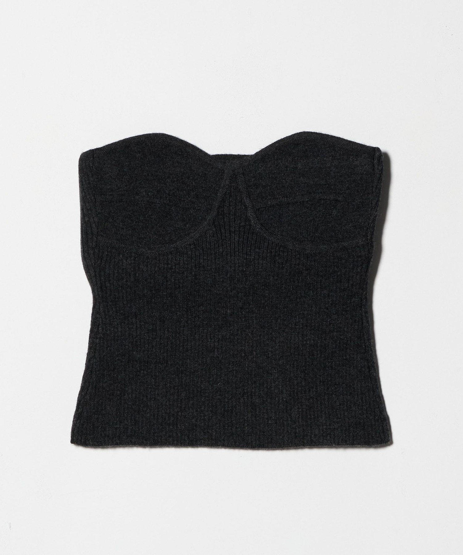 【ビューティ&ユース ユナイテッドアローズ/BEAUTY&YOUTH / UNITED ARROWS】の6(ROKU) ニットビスチェ インテリア・キッズ・メンズ・レディースファッション・服の通販 founy(ファニー) 　ファッション　Fashion　レディースファッション　Fashion for Women　トップス・カットソー　Cut & Sew Tops　ニット　Knit Tops & Sweaters　ビスチェ　Bustiers & Corset Tops / Layered Bustier Style　おすすめ　Recommended / Our Picks　インナー　Innerwear　ジャケット　Jacket, Outerwear　フィット　Fit, Slim Fit　DK.GRAY|ID: prp329100004653785 ipo3291000000033637894