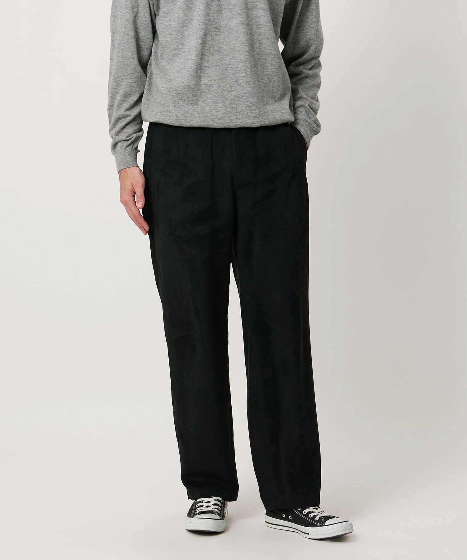【ユナイテッドアローズ/UNITED ARROWS / MEN】のスエードライク オールギャザー リラックス イージーパンツ インテリア・キッズ・メンズ・レディースファッション・服の通販 founy(ファニー) 　ファッション　Fashion　メンズファッション　Fashion for Men　ボトムス　Bottoms　おすすめ　Recommended / Our Picks　カットソー　Cut and Sewn Top　ギャザー　Gathered, Ruffled　シンプル　Simple, Minimal　ストレート　Straight, Straight Cut　セットアップ　Set-Up, Coordinated Outfit　ドレープ　Drape, Draping Fabric　プリーツ　Pleats, Pleated　リラックス　Relax, Relaxed Fit　ワイド　Wide, Wide Fit　エレガント 上品　Elegant　定番　Standard, Basic Item　A/W・秋冬　Autumn/Winter　BLACK|ID: prp329100004653812 ipo3291000000033638092
