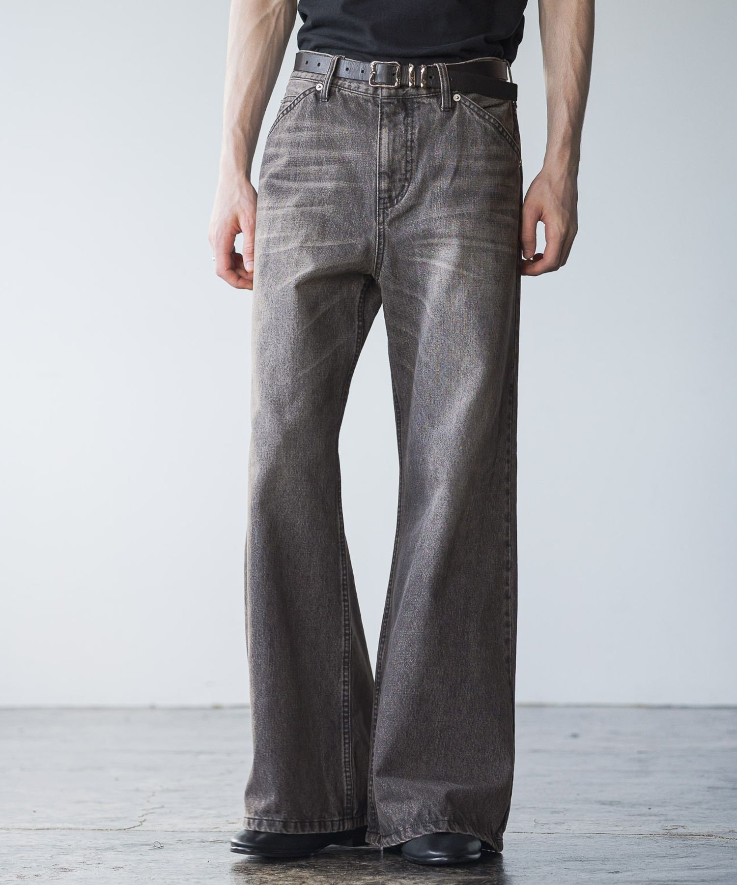 【ハレ/HARE / MEN】のヴィンテージカコウデニムパンツ インテリア・キッズ・メンズ・レディースファッション・服の通販 founy(ファニー) 　ファッション　Fashion　メンズファッション　Fashion for Men　ボトムス　Bottoms　デニムパンツ・ジーンズ　Denim Pants　デニム　Denim, Jeans Material　フレア　Flare, Flared　ヴィンテージ　Vintage Style　エレガント 上品　Elegant　ブラウン系52|ID: prp329100004653833 ipo3291000000033638298