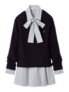 【スナイデル/SNIDEL】のシャツコンビチュニック 人気、トレンドファッション・服の通販 founy(ファニー) ファッション Fashion レディースファッション Fashion for Women トップス・カットソー Cut & Sew Tops シャツ・ブラウス・オフィスカジュアル Elegant Blouses & Button-Ups ウェーブ Wavy Pattern ストライプ Stripe, Striped Pattern ストレート Straight, Straight Cut トレンド Trend, Trending Now プリーツ Pleats, Pleated 無地 Plain, Solid Color レギンス Leggings, Stretch Pants レース Lace, Lace Fabric おすすめ Recommended / Our Picks エレガント 上品 Elegant thumbnail NVY[089]|ID: prp329100004653834 ipo3291000000033638310