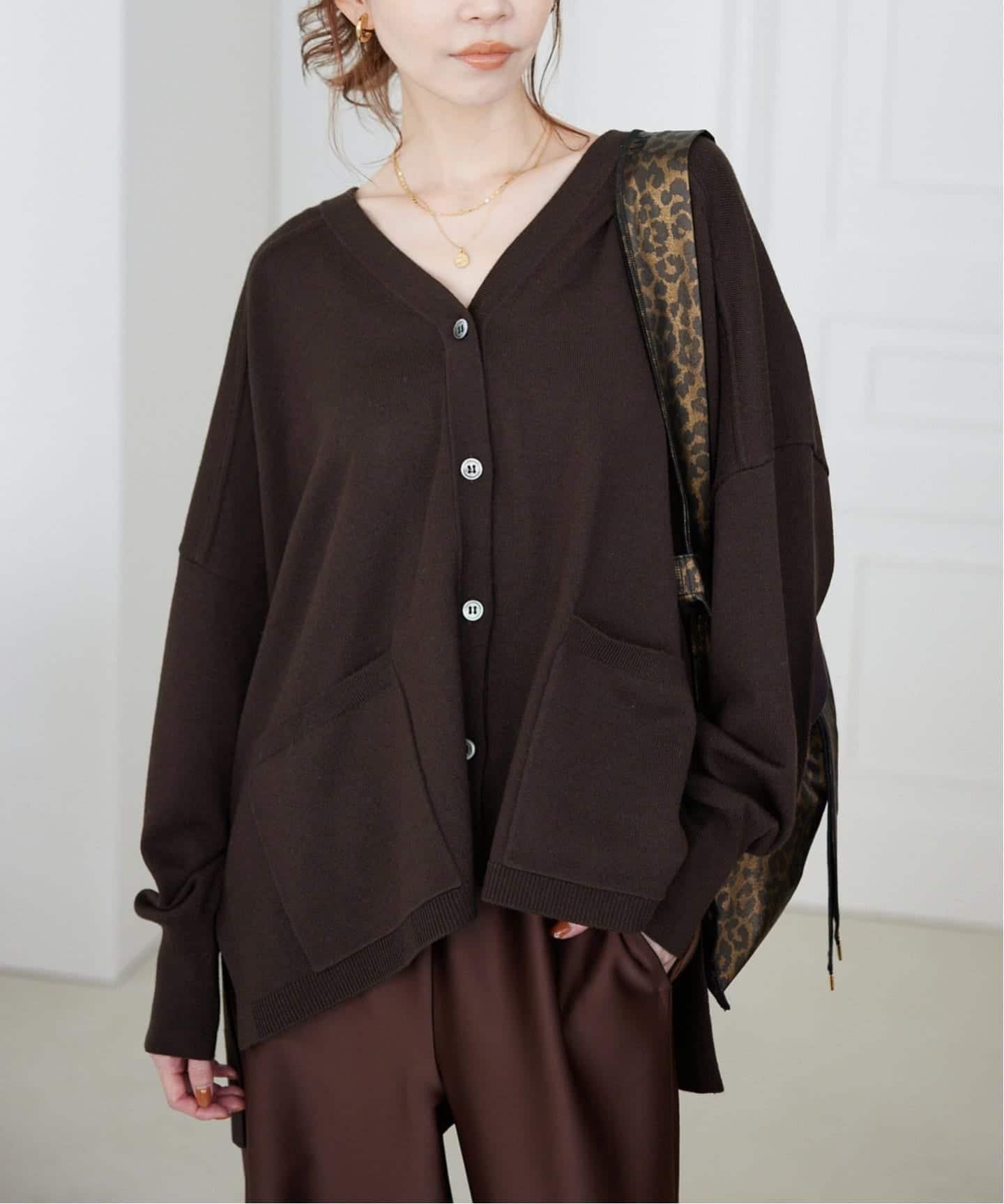 【スローブ イエナ/SLOBE IENA】の《追加 》ウォッシャブルワイドシルエットカーディガン インテリア・キッズ・メンズ・レディースファッション・服の通販 founy(ファニー) 　ファッション　Fashion　レディースファッション　Fashion for Women　トップス・カットソー　Cut & Sew Tops　カーディガン・羽織り　Layered Style Cardigans　2025年　2025　2025-2026秋冬・A/W　Autumn/Winter 2025–26 AW25–26　ポケット　Pocket, Pocket Detail　ブラウン|ID: prp329100004653856 ipo3291000000033638492
