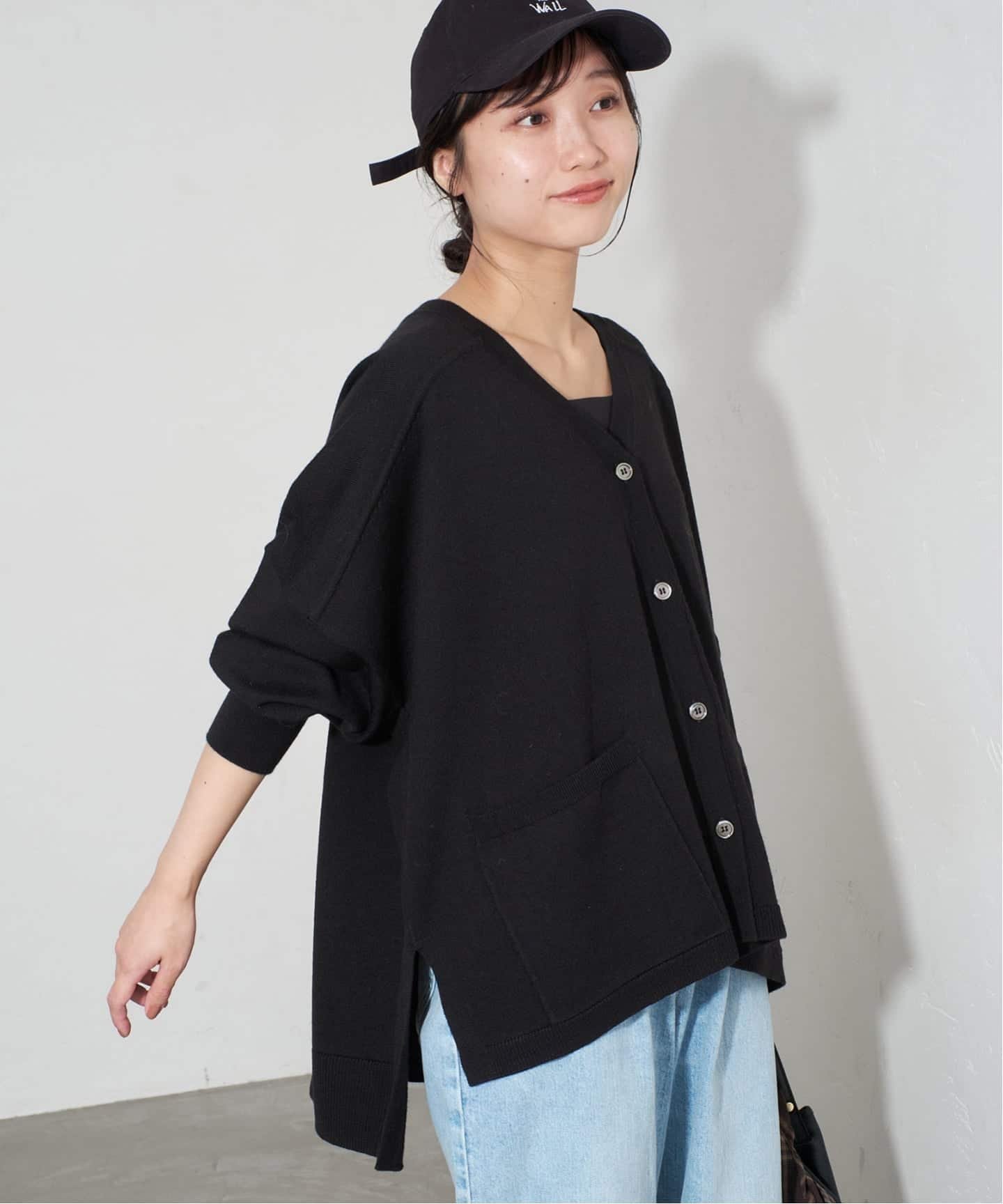 【スローブ イエナ/SLOBE IENA】の《追加 》ウォッシャブルワイドシルエットカーディガン インテリア・キッズ・メンズ・レディースファッション・服の通販 founy(ファニー) 　ファッション　Fashion　レディースファッション　Fashion for Women　トップス・カットソー　Cut & Sew Tops　カーディガン・羽織り　Layered Style Cardigans　2025年　2025　2025-2026秋冬・A/W　Autumn/Winter 2025–26 AW25–26　ポケット　Pocket, Pocket Detail　ブラック|ID: prp329100004653856 ipo3291000000033638493