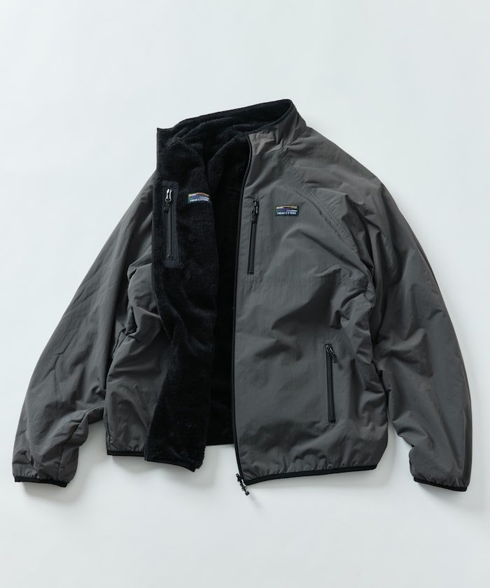 【フリークスストア/FREAK'S STORE】のリラックスフィット ナイロン フリース リバーシブルブルゾン 【限定展開】 25AW インテリア・キッズ・メンズ・レディースファッション・服の通販 founy(ファニー) 　ファッション　Fashion　メンズファッション　Fashion for Men　ヴィンテージ　Vintage Style　カットソー　Cut and Sewn Top　カーゴパンツ　Cargo Pants, Utility Pants　シンプル　Simple, Minimal　スウェット / スエット　Sweatshirt, Sweatwear　スラックス　Slacks, Dress Pants　デニム　Denim, Jeans Material　トレンド　Trend, Trending Now　定番　Standard, Basic Item　人気　Popular, Best Seller　パーカー　Hoodie, Parka　ビッグ　Big, Oversized　フィット　Fit, Slim Fit　ボトム　Bottoms, Lower Wear　リラックス　Relax, Relaxed Fit　ワイド　Wide, Wide Fit　A/W・秋冬　Autumn/Winter　冬　Winter / This Winter　おすすめ　Recommended / Our Picks　2025年　2025　2025-2026秋冬・A/W　Autumn/Winter 2025–26 AW25–26　チャコールグレー|ID: prp329100004653874 ipo3291000000033851490