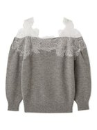 【スナイデル/SNIDEL】のレーストリミングニットプルオーバー 人気、トレンドファッション・服の通販 founy(ファニー) ファッション Fashion レディースファッション Fashion for Women トップス・カットソー Cut & Sew Tops ニット Knit Tops & Sweaters カジュアルプルオーバー・ニットトップス Pullovers & Knit Tops / Casual Pullovers おすすめ Recommended / Our Picks ショルダー Shoulder, Shoulder Strap ストレート Straight, Straight Cut デコルテ Décolleté, Neckline ドッキング Docking, Mixed Material リーフ Leaf, Botanical Leaf レース Lace, Lace Fabric thumbnail GRY[006]|ID: prp329100004653875 ipo3291000000033638736