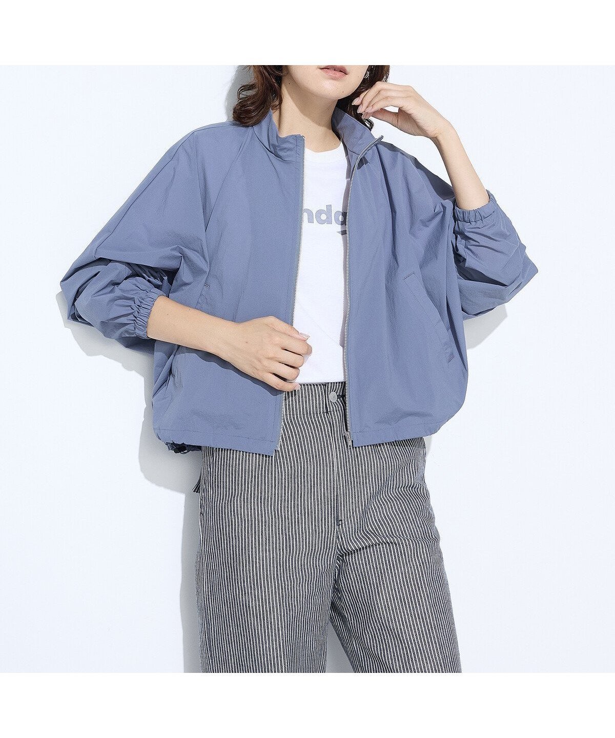 【コムサ/COMME CA】のドライナイロンストレッチタフタ ブルゾン インテリア・キッズ・メンズ・レディースファッション・服の通販 founy(ファニー) 　ファッション　Fashion　レディースファッション　Fashion for Women　アウター　Coat / Outerwear Collection　ブルゾンジャケット・スポーティアウター　Blouson Jackets　ギャザー　Gathered, Ruffled　コンパクト　Compact, Small Size　ストレッチ　Stretch, Stretchy Fabric　スピンドル　Spindle, Drawcord　タフタ　Taffeta, Structured Fabric　ブラウジング　Blouson Silhouette, Cinched Waist　ブルゾン　Blouson, Bomber Jacket　冬　Winter / This Winter　22:グレイッシュブルー|ID: prp329100004653897 ipo3291000000033639065