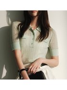 【フレイ アイディー/FRAY I.D】のアイレットシアーポロニット 人気、トレンドファッション・服の通販 founy(ファニー) ファッション Fashion レディースファッション Fashion for Women トップス・カットソー Cut & Sew Tops ニット Knit Tops & Sweaters アイレット Eyelet Lace シアー Sheer, See-Through スポーティ Sporty, Casual Athletic チェック Check, Plaid, Tartan トレンド Trend, Trending Now フラップ Flap, Flap Pocket ボーダー Border, Stripe モノトーン Monotone, Black and White エレガント 上品 Elegant 人気 Popular, Best Seller 今季 This Season, Current Season thumbnail MNT[021]|ID: prp329100004653920 ipo3291000000033639338