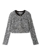 【スナイデル/SNIDEL】のミックスツイードライクニットカーディガン 人気、トレンドファッション・服の通販 founy(ファニー) ファッション Fashion レディースファッション Fashion for Women トップス・カットソー Cut & Sew Tops ニット Knit Tops & Sweaters カーディガン・羽織り Layered Style Cardigans ウェーブ Wavy Pattern エレガント 上品 Elegant 秋 Autumn カーディガン Cardigan, Knitwear クラシカル Classical, Vintage-Inspired シルバー Silver, Metallic Silver チュール Tulip, Tulip Motif ツイード Twill, Twill Weave フィット Fit, Slim Fit フロント Front, Front Design ミックス Mix, Mixed Style リボン Ribbon, Bow おすすめ Recommended / Our Picks thumbnail BLK[009]|ID: prp329100004653921 ipo3291000000033639344