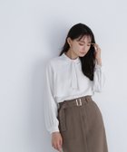 【ナチュラル ビューティー ベーシック/NATURAL BEAUTY BASIC】のアシメラッフルボウブラウス 人気、トレンドファッション・服の通販 founy(ファニー) ファッション Fashion レディースファッション Fashion for Women トップス・カットソー Cut & Sew Tops シャツ・ブラウス・オフィスカジュアル Elegant Blouses & Button-Ups とろみ Fluid, Flowy Fabric アシンメトリー Asymmetrical Style ジャケット Jacket, Outerwear ジョーゼット Georgette, Semi-Sheer Fabric フロント Front, Front Design エレガント 上品 Elegant thumbnail オフホワイト1|ID: prp329100004653926 ipo3291000000033639394