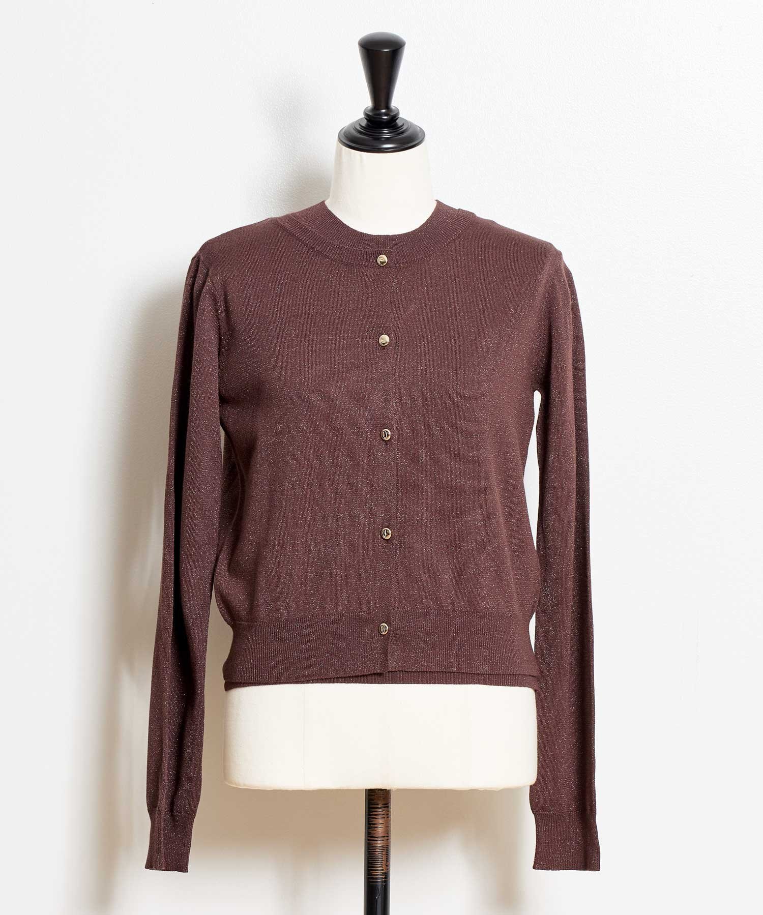 【ノエラ/Noela】のラメアンサンブルニット インテリア・キッズ・メンズ・レディースファッション・服の通販 founy(ファニー) 　ファッション　Fashion　レディースファッション　Fashion for Women　トップス・カットソー　Cut & Sew Tops　ニット　Knit Tops & Sweaters　アンサンブルニット　Knit Ensembles & Twin Sets　アンサンブル　Ensemble Set　カーディガン　Cardigan, Knitwear　ベーシック　Basic, Essential　ポケット　Pocket, Pocket Detail　エレガント 上品　Elegant　チャ|ID: prp329100004653935 ipo3291000000033639511