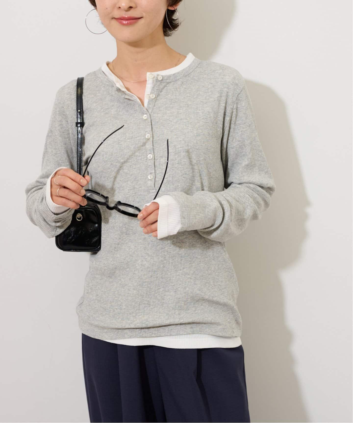 【ジャーナルスタンダード レリューム/JOURNAL STANDARD relume】の25AW新作 ソフトテレコヘンリープルオーバー インテリア・キッズ・メンズ・レディースファッション・服の通販 founy(ファニー) 　ファッション　Fashion　レディースファッション　Fashion for Women　トップス・カットソー　Cut & Sew Tops　カジュアルプルオーバー・ニットトップス　Pullovers & Knit Tops / Casual Pullovers　2025年　2025　2025-2026秋冬・A/W　Autumn/Winter 2025–26 AW25–26　シアー　Sheer, See-Through　別注　Limited Edition, Custom Order　グレー|ID: prp329100004653936 ipo3291000000033847985