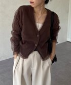 【カプリシューレマージュ/CAPRICIEUX LEMAGE】の【1枚で着映え】チュールレイヤードカーディガン ブラウン|ID: prp329100004654019 ipo3291000000034831752